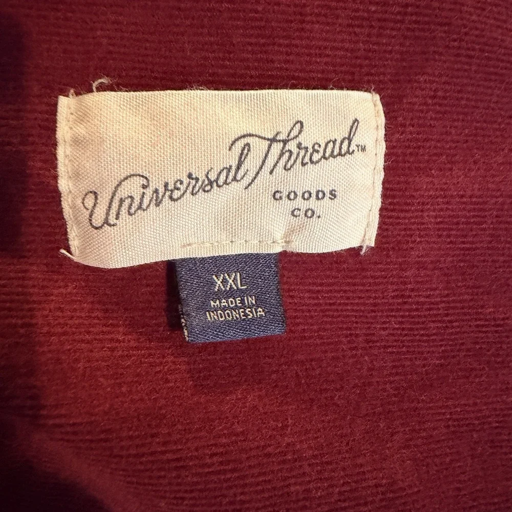 Universal Threads Burgundy Western Style Shirt w White Pearl Snaps Size XXL - Picture 5 of 6